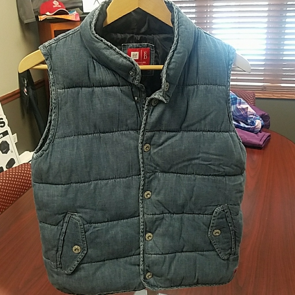Gap Girls Denim Quilted Vest